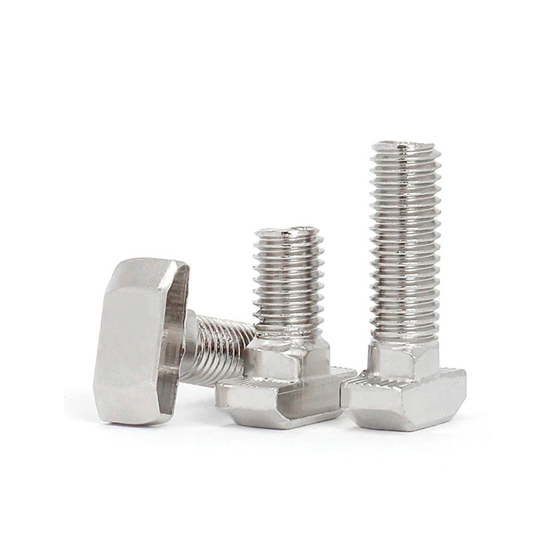 Din186 hindi kinakalawang na asero T-head bolts na may parisukat na leeg bolts