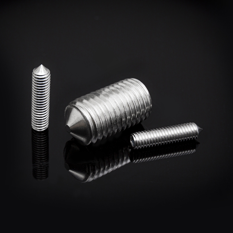 Din914 hindi kinakalawang na asero hexagon socket set screws na may kono point