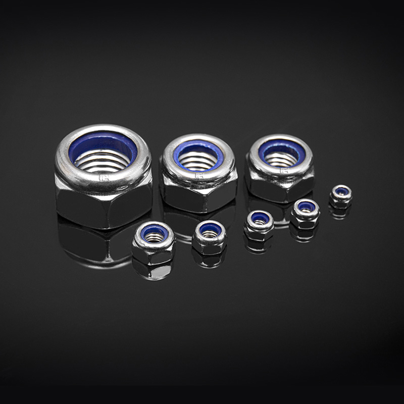 DIN 985 hindi kinakalawang na asero na umiiral na uri ng metalikang kuwintas na hexagon manipis na mga mani na may nonmetallic insert